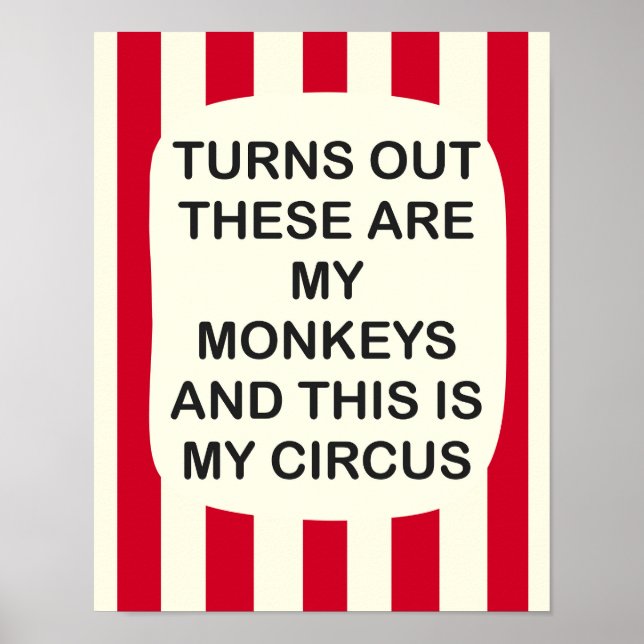 Circus Vintag Print Sarcastic Poster (Vorne)