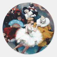 Circus vintage Poster Ballerina dogs trapez
