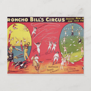 Circus von Broncho Bill, Birmingham c.1890-1910 Postkarte