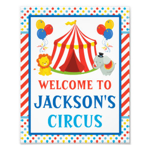 Circus Welcome Sign ・ 8 x 10 Print Fotodruck