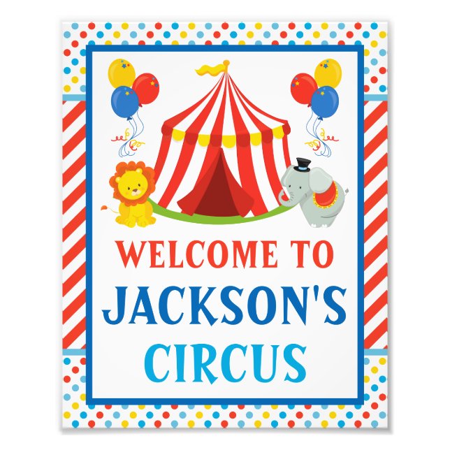 Circus Welcome Sign ・ 8 x 10 Print Fotodruck (Vorne)