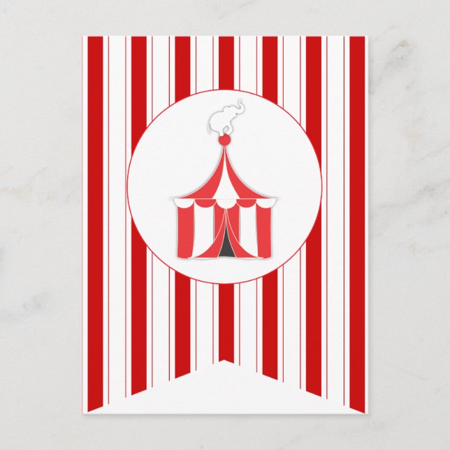 Circus Zelt Party Flag Bunting Banner Post Card Postkarte (Vorderseite)