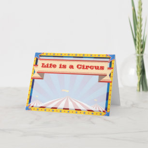 Circus Zent Karneval Grußkarte Karte