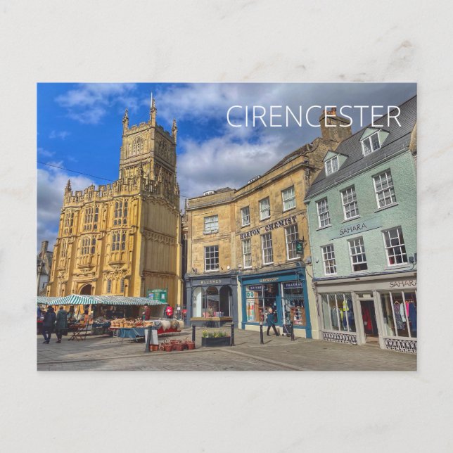 Cirencester Postkarte (Vorderseite)