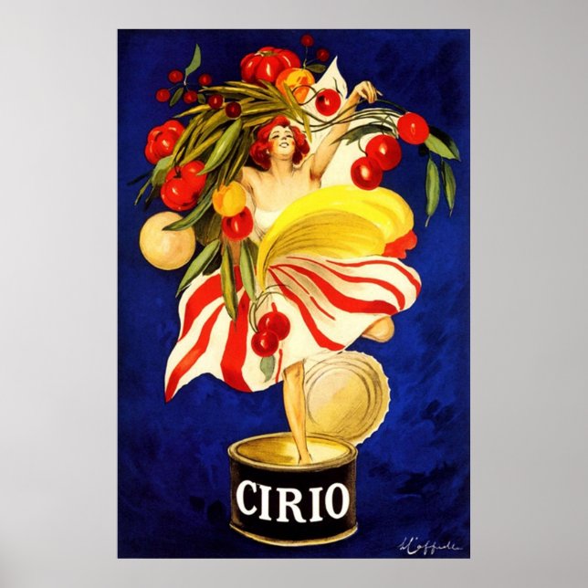 Cirio Tomaten Vintage Lebensmittelwerbung Poster (Vorne)