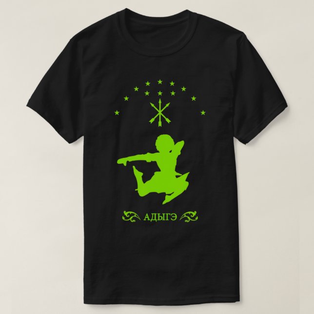 Cirkassische Flagge, adiga T-Shirt (Design vorne)