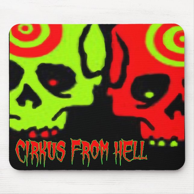CIRKUS VON DER HÖLLEN-SCHÄDEL-MAUSUNTERLAGE MOUSEPAD (Vorne)