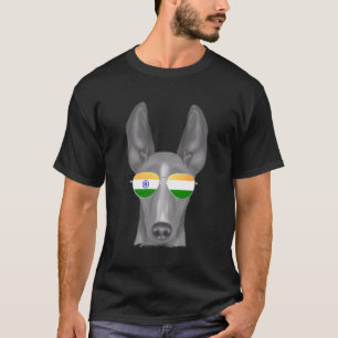 Cirnechi Dell’Ätna Hund Indien FlaggenSonnenbril T-Shirt