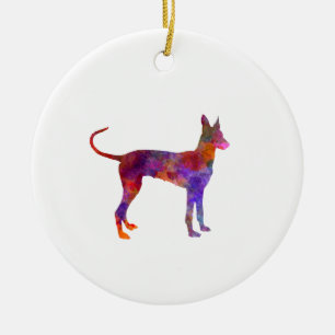 Cirneco Dell Etna im Watercolor Keramik Ornament