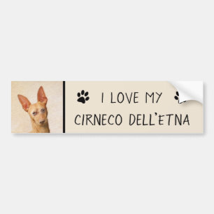 Cirneco dell’Etna Malerei - Niedliche Original Hun Autoaufkleber