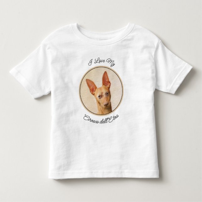 Cirneco dell’Etna Malerei - Niedliche Original Hun Kleinkind T-shirt (Vorderseite)