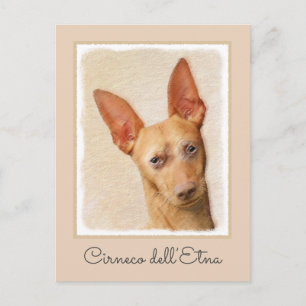 Cirneco dell’Etna Malerei - Niedliche Original Hun Postkarte