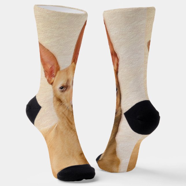 Cirneco dell’Etna Malerei - Niedliche Original Hun Socken (Gewinkelt)