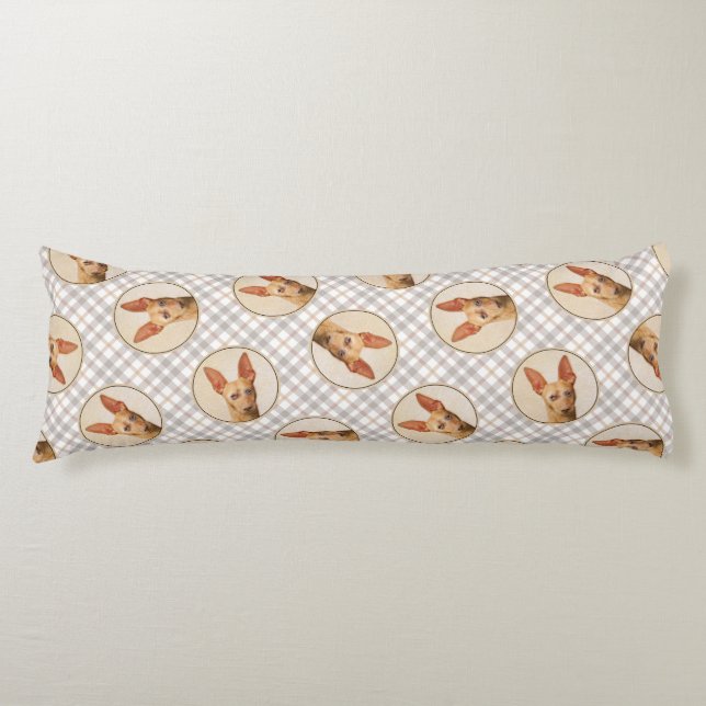 Cirneco dell’Etna Malerei Niedliche Original Hunde Seitenschläferkissen (Vorderseite)