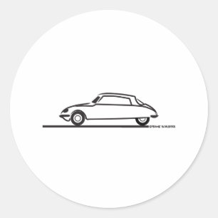 Ciroen DS 21 Pallas Runder Aufkleber
