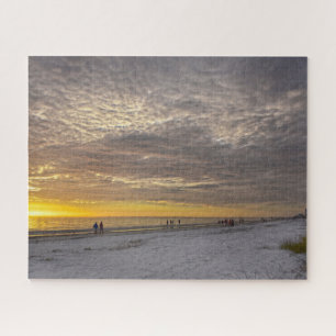 Cirrocumulus Wolken bei Fort Myers Beach Sunset, F Puzzle