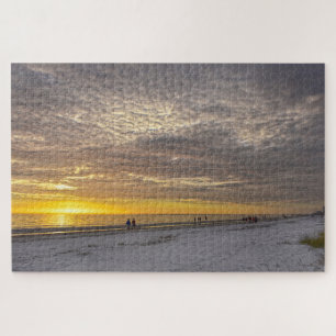 Cirrocumulus Wolken bei Fort Myers Beach Sunset, F Puzzle