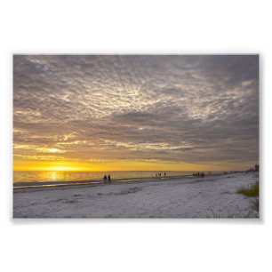 Cirrocumulus Wolken bei Fort Myers Beach Sunset Fotodruck
