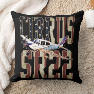 Cirrus SR22 Flugzeug Vintage Vereinigte Staaten Fl Kissen