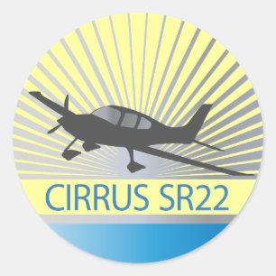 Cirrus SR22 Runder Aufkleber