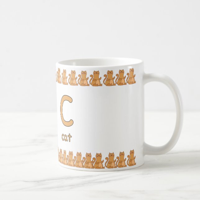 CisforCat–FunAlphabetCupDesign Kaffeetasse (Rechts)