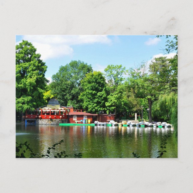 Cismigiu Park in Bukarest, Rumänien Postkarte (Vorderseite)