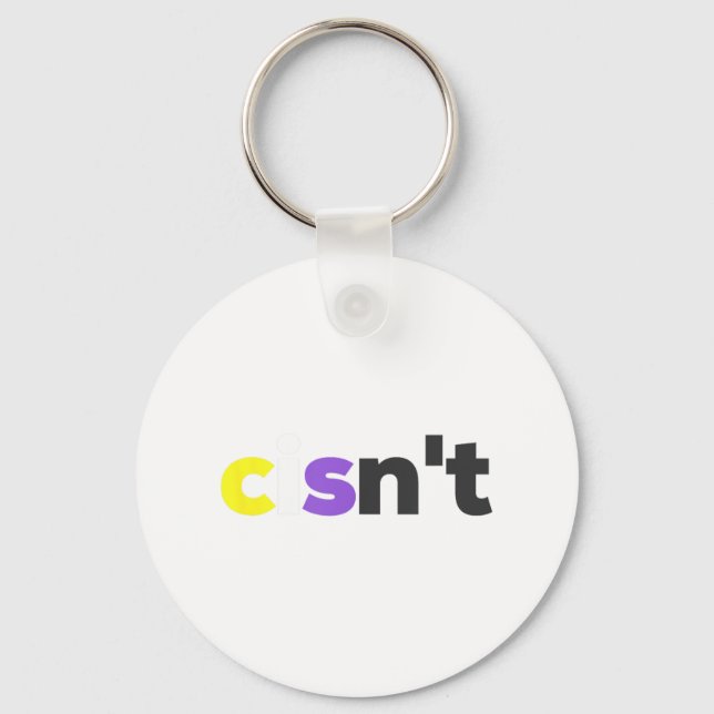 Cisnt Non-Binary Lgbtq Pride - Funny Cisnt Lgbt No Schlüsselanhänger (Vorderseite)