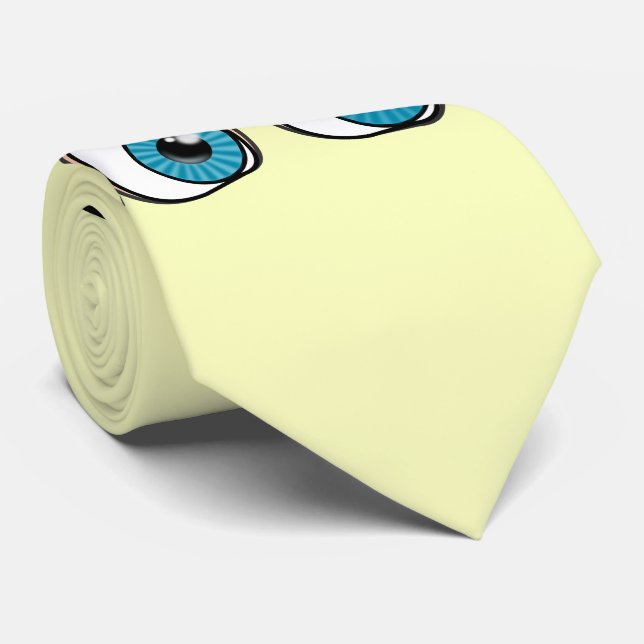 Cistom Colors Neck Tie mit blauen Augen Krawatte (Gerollt)