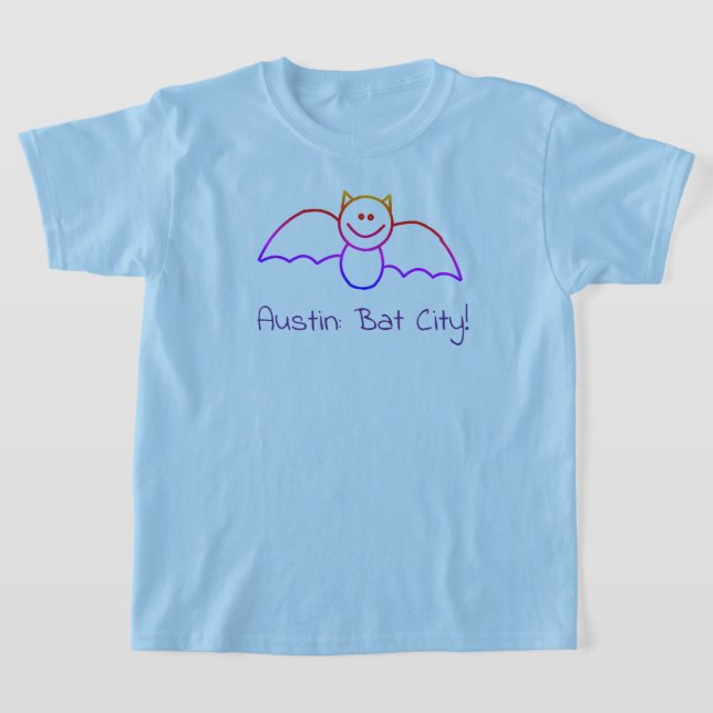 CISV Austin Child's Blue Bat City T - Shirt (Ablage )
