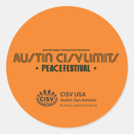CISV Austin "CISV Limit Peace Festival" Runder Aufkleber