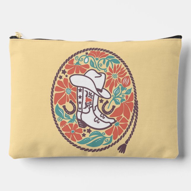 CISV Austin Cowboy-Hut, Stiefel und dekorativer Sc Zubehörtasche (Vorderseite)