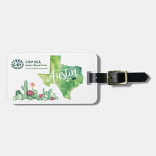 CISV Austin Green Environmental Luggage Tag Gepäckanhänger