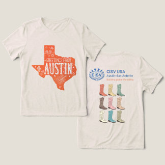 CISV Austin Grüße Damen Tri-Blend Shirt