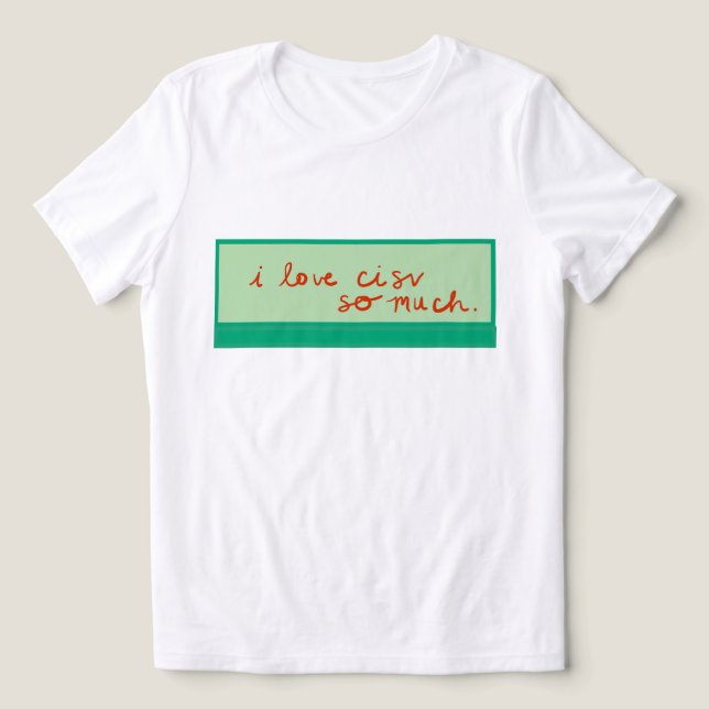 CISV Austin "Ich Liebe CISV so viel." Damen Tri-Blend Shirt (Design Vorderseite)