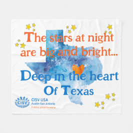 CISV Austin Stars am nächtlichen großen Fußball Fleecedecke