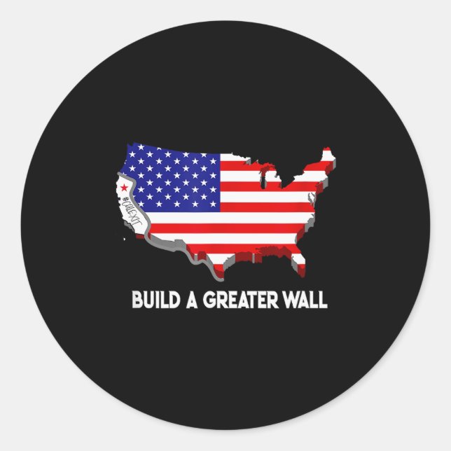 Cit Wall _ New California Republic Socialist Tee  Runder Aufkleber (Vorderseite)