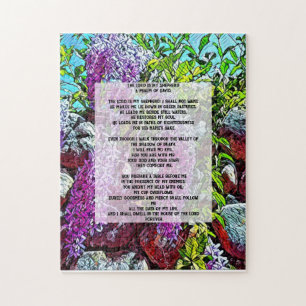 cita bíblica de David Psalm 23 Puzzle