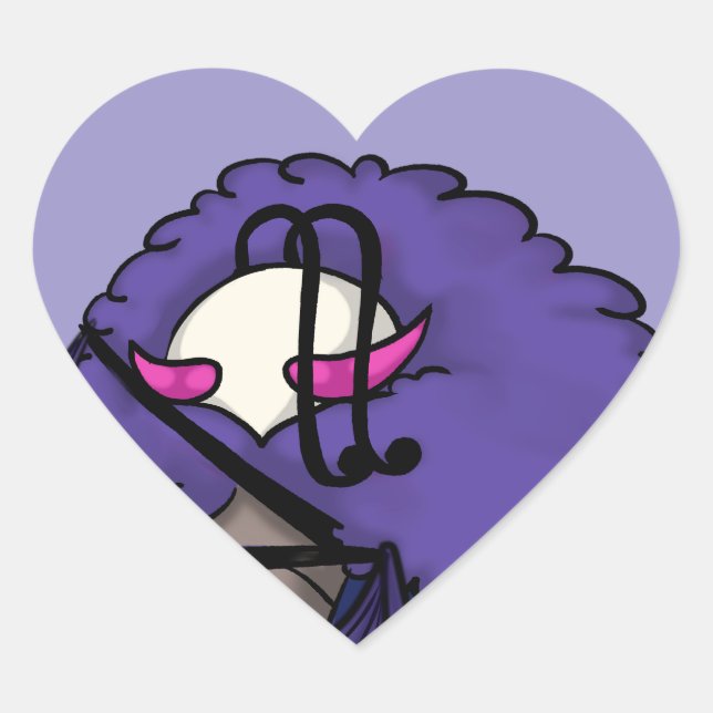 Citadel Drama King 2 Herz-Aufkleber (Vorderseite)