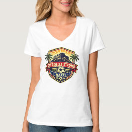 Citadelle Strong Haiti 2026 Fußball-Wappen Fan-Ges T-Shirt