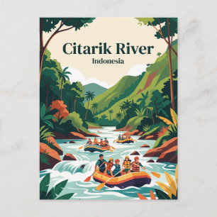 Citarik-Fluss, Sukabumi, Java, Indonesien Postkarte