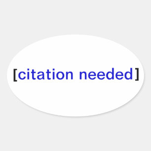 Citation Needed Stickerbomb Ovaler Aufkleber