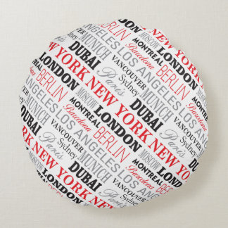 Cities of the world - Coussin rong Rundes Kissen
