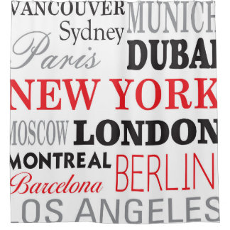 Cities of the world - Rideau de douche Duschvorhang