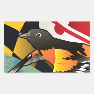Citizen Oriole, Marylands Staat Bird Rechteckiger Aufkleber