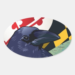 Citizen Raven, Maryland's Nevermore Ovaler Aufkleber