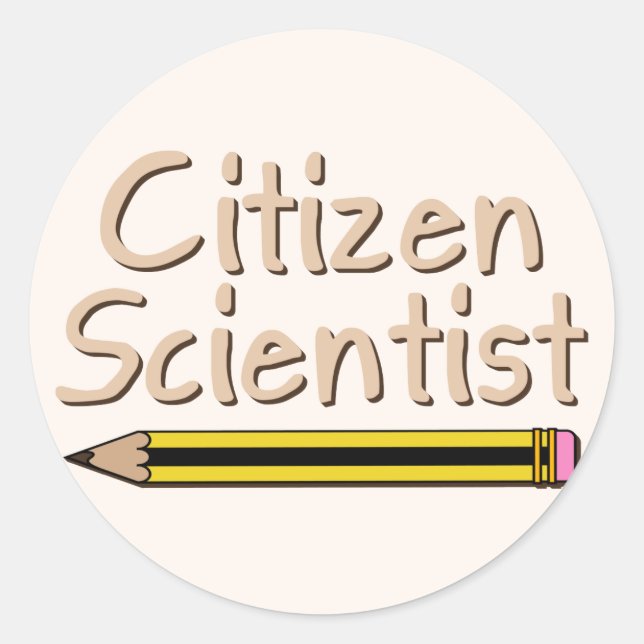 Citizen Scientist (Stift) Runder Aufkleber (Vorderseite)