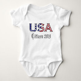 Citizenship Year USA US Flagge Baby Strampler