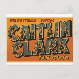 Citlin Clark Fanclub Postkarte im Vintage-Stil