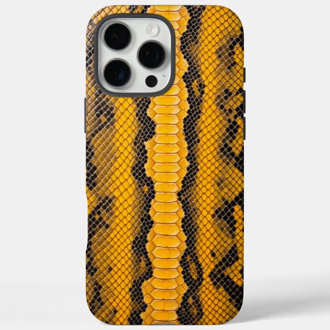 Citrine Coating: Gelbe Schlange Textur Case-Mate iPhone Hülle (Rückseite)