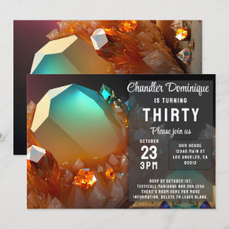 Citrine Crystal Topaz Jewels November Geburtstag Einladung